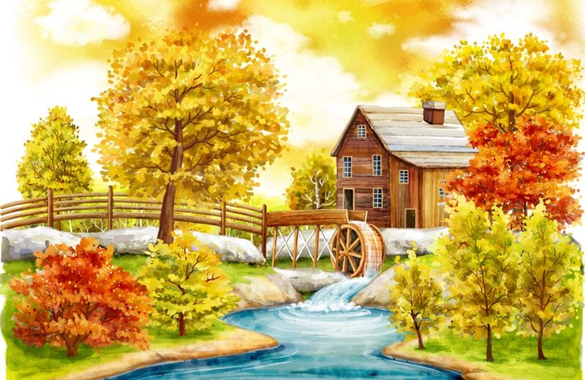 Фотообои Речка оченью