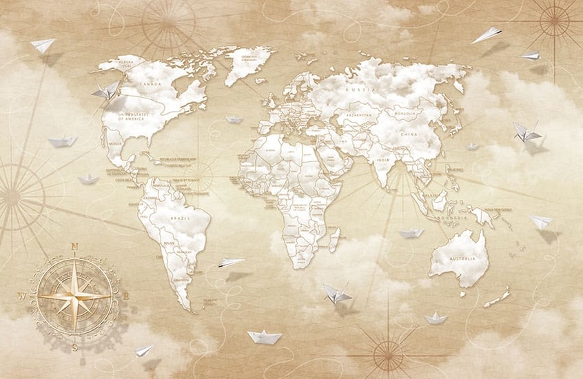 Фотообои 01-083 Origami Map