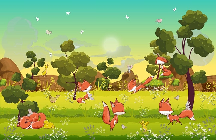 Фотообои A 091 Fox Story
