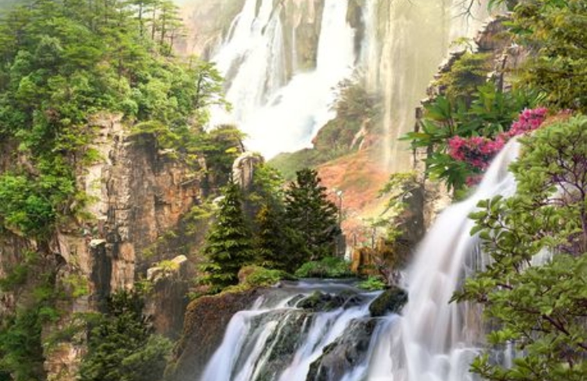 Фотообои Каскад водопадов