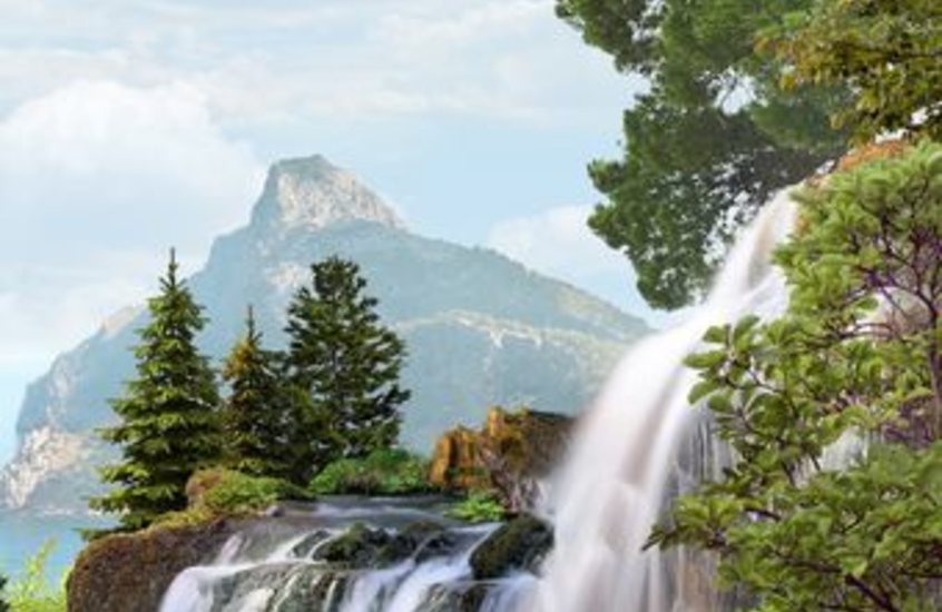 Фотообои Водопад с вершины