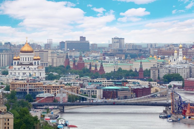 Фотообои Панорамный вид Москвы