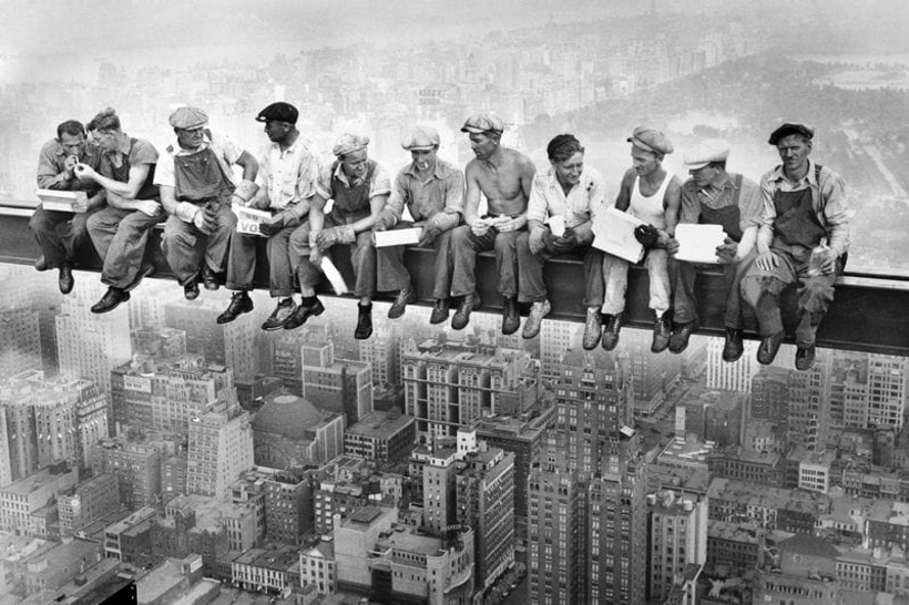 Фотообои Знаменитая фотография на строительстве небоскребов в США