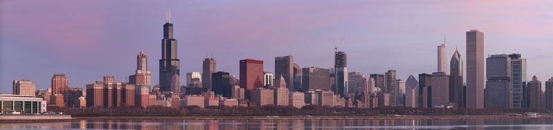Фотообои Панорама ночного города с воды