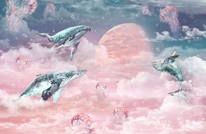 Фотообои 01-072 Moon Whales
