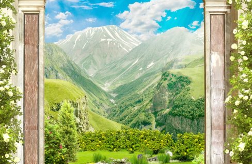 Фотообои Арка у горного ручья