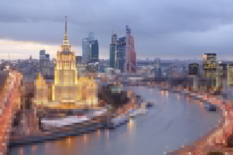 Фотообои Ночное небо над Москвой