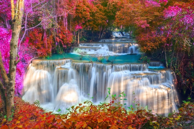 Фотообои Водопад в цветах