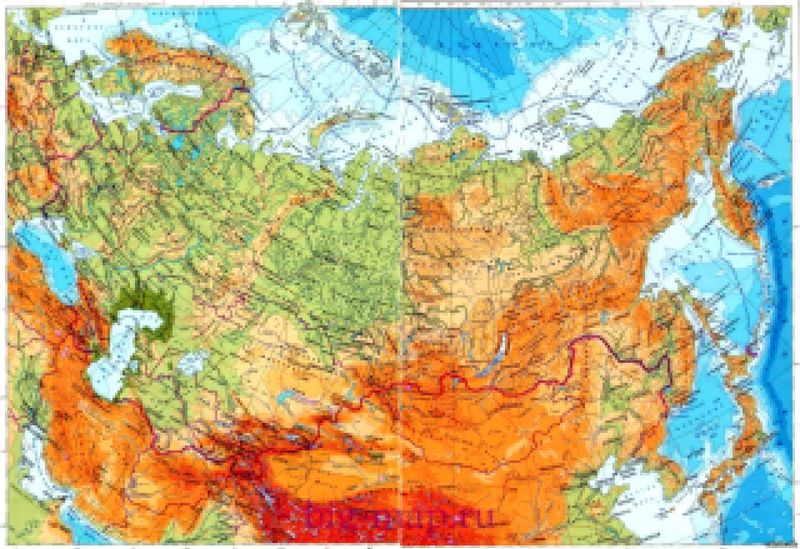 Географическая карта с России