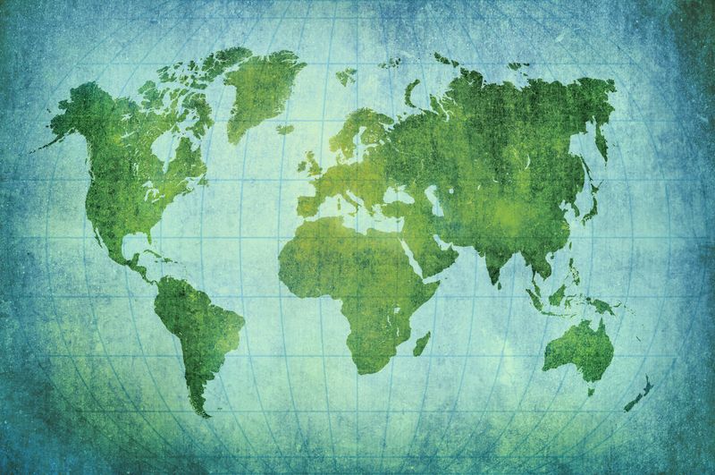 Зеленая карта мира