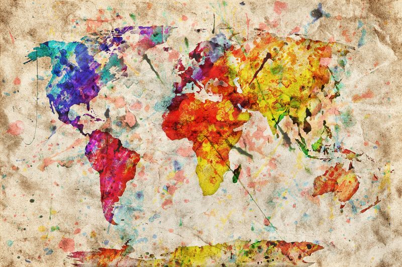 Карта мира в красках