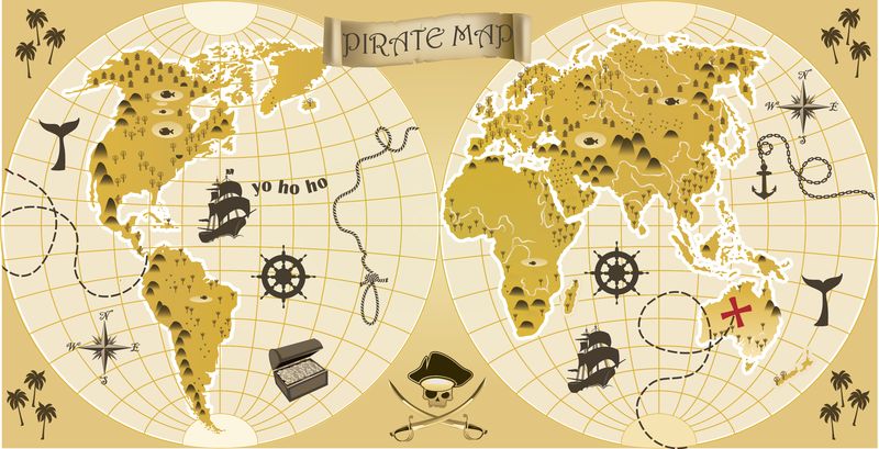 Пиратская карта мира