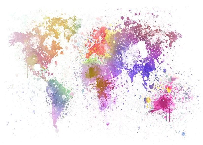 Красочная карта мира