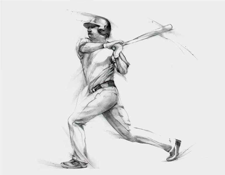Нарисованный бейсболист