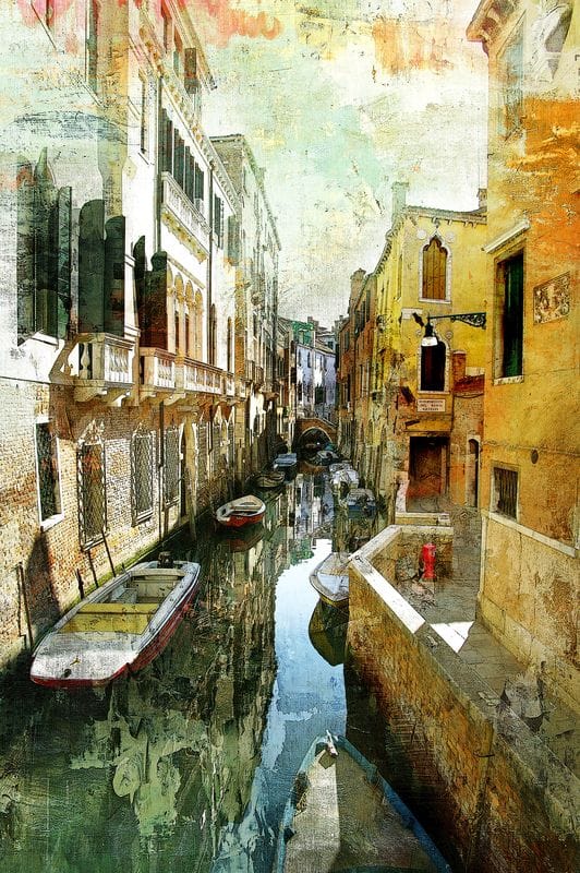 Состаренное изображение Венеции