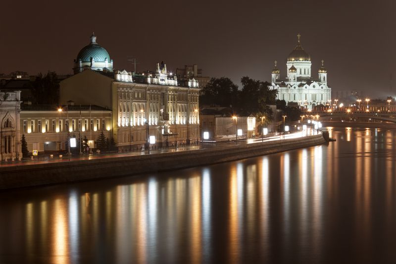 Вид на ночную Москву