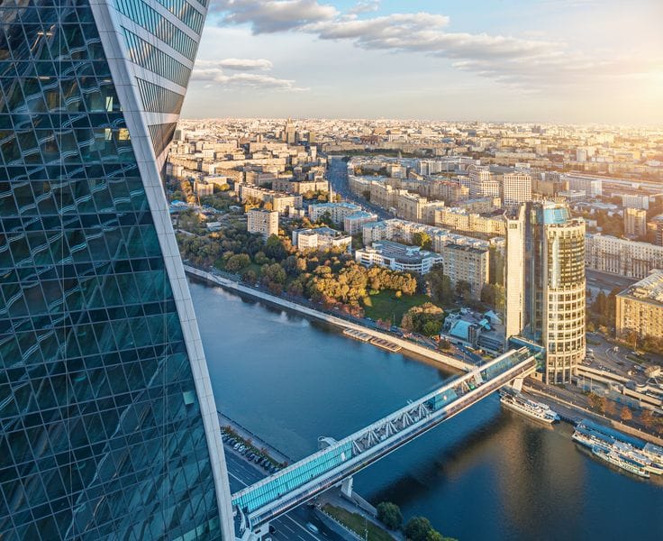 Вид с башни Москва-Сити