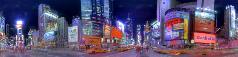 Панорама улиц Нью-Йорка
