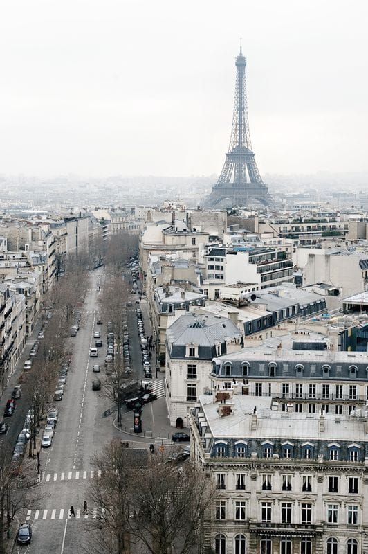 Улицы Парижа с высоты