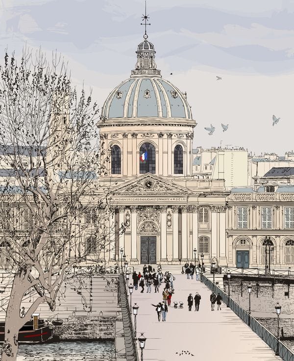 Нарисованный Парижский собор