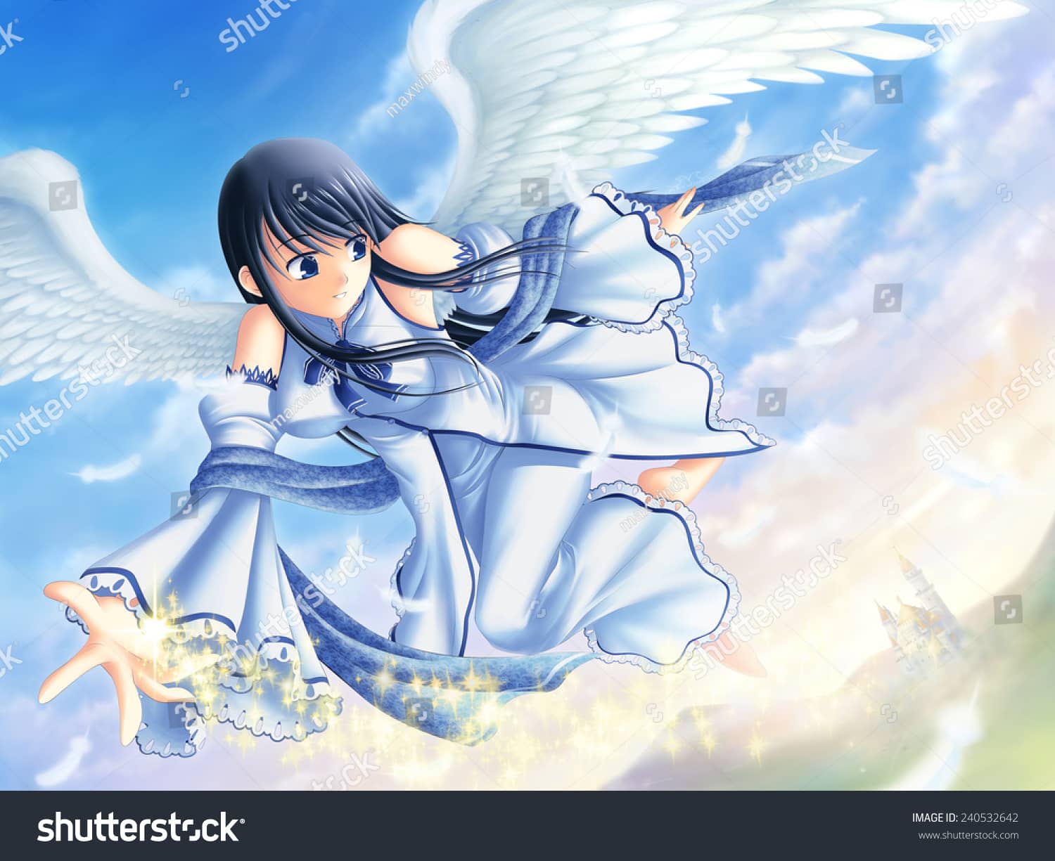 Аниме. Летающий ангел