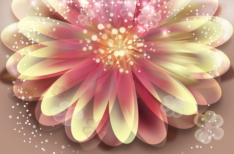 3Д яркий цветок крупным планом