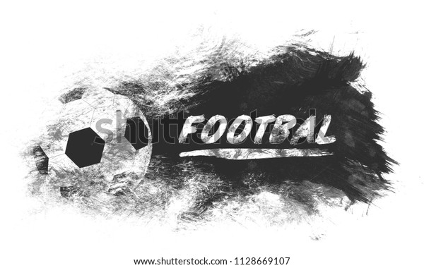 Черно-белое футбольное граффити