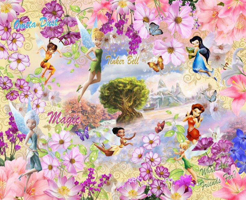 Сказочные феи-принцессы в цветах