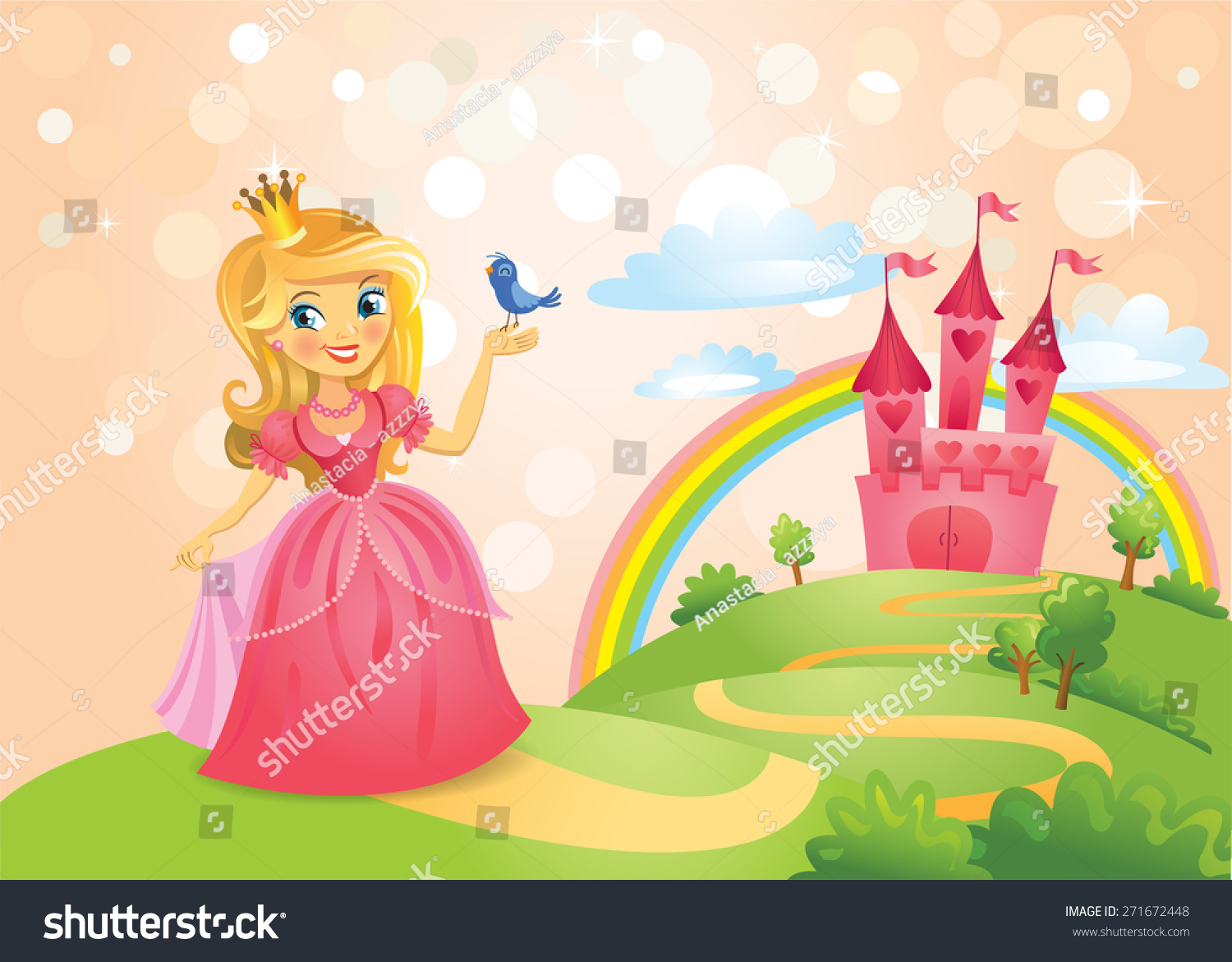 Принцесса с радужным замком
