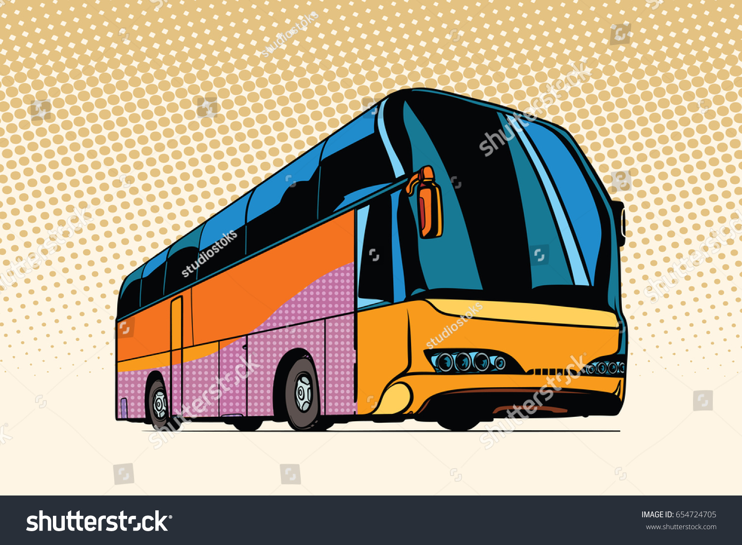 Разноцветный автобус