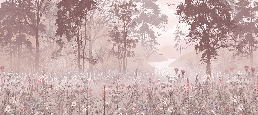 Волшебный лес в тумане